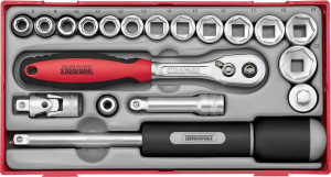 Teng 3/8 inch Socket Set 6 point TT1 19pc