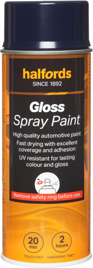 Halfords S3-080 Blue Gloss Car Spray Paint - 400ml