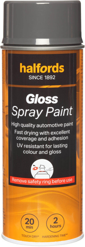 Halfords S1-070 Grey Gloss Car Spray Paint - 400ml