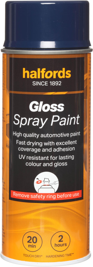 Halfords S3-140 Blue Gloss Car Spray Paint - 400ml