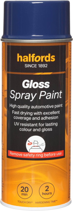 Halfords S3-160 Blue Gloss Car Spray Paint - 400ml
