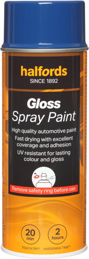 Halfords S3-280 Blue Gloss Car Spray Paint - 400ml