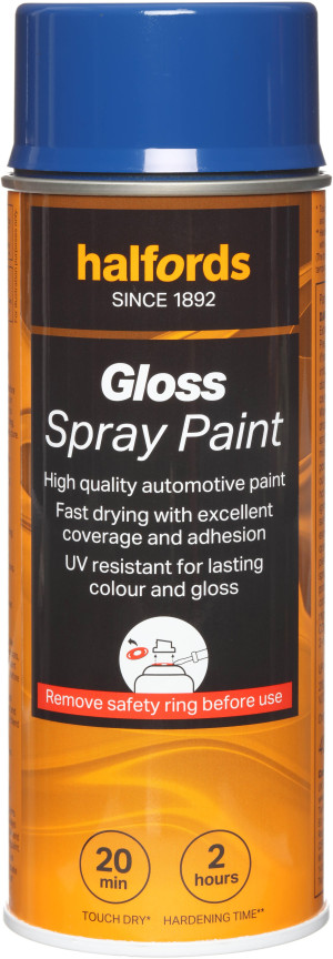 Halfords S3-300 Blue Gloss Car Spray Paint - 400ml