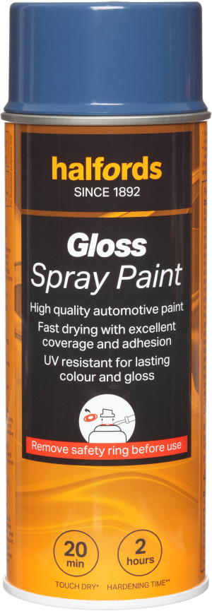 Halfords S3-350 Blue Gloss Car Spray Paint - 400ml
