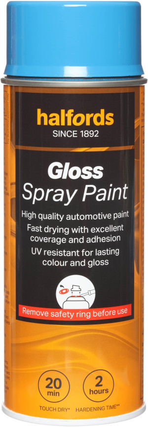 Halfords S3-410 Blue Gloss Car Spray Paint - 400ml