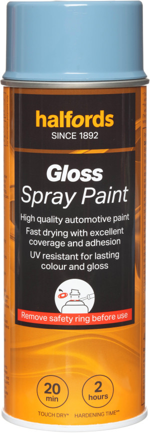 Halfords S3-430 Blue Gloss Car Spray Paint - 400ml