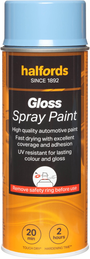 Halfords S3-440 Blue Gloss Car Spray Paint - 400ml