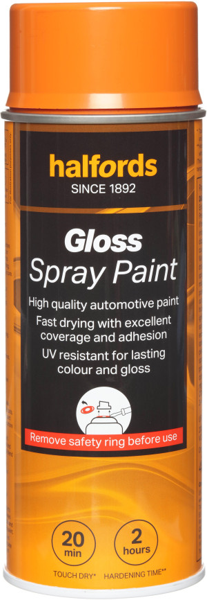 Halfords S5-050 Orange Gloss Car Spray Paint - 400ml