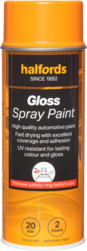 Halfords S5-070 Orange Gloss Car Spray Paint - 400ml