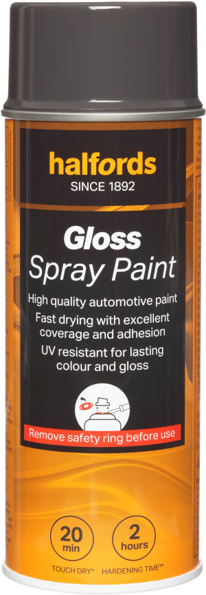 Halfords S1-100 Grey Gloss Car Spray Paint - 400ml