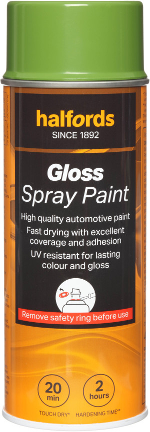 Halfords S7-060 Green Gloss Car Spray Paint - 400ml