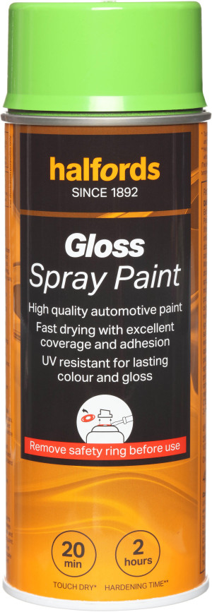 Halfords S7-010 Green Gloss Car Spray Paint - 400ml