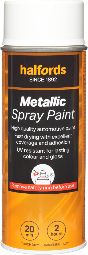 Halfords S0-010 White Gloss Car Spray Paint - 400ml