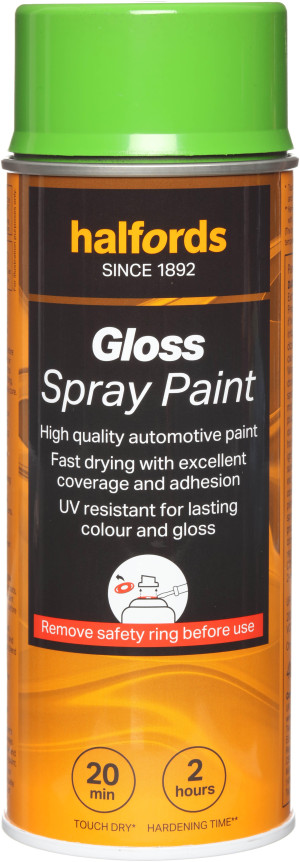 Halfords S7-020 Green Gloss Car Spray Paint - 400ml