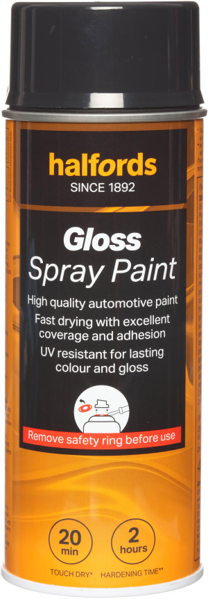 Halfords S1-130 Grey Gloss Car Spray Paint - 400ml