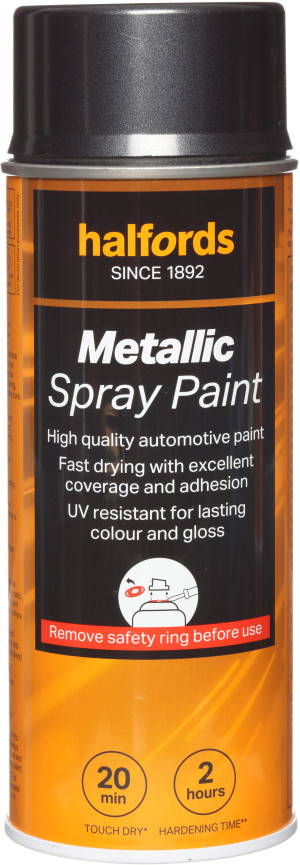 Halfords M1-430 Grey Metallic Car Spray Paint - 400ml