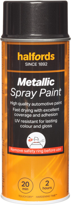 Halfords M1-460 Grey Metallic Car Spray Paint - 400ml