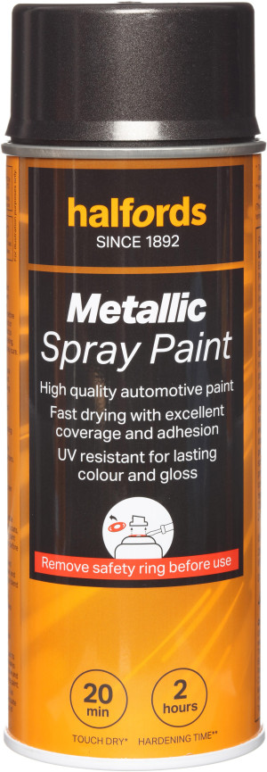 Halfords M1-500 Grey Metallic Car Spray Paint - 400ml