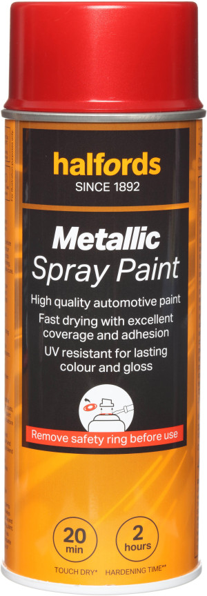 Halfords M4-200 Red Metallic Car Spray Paint - 400ml