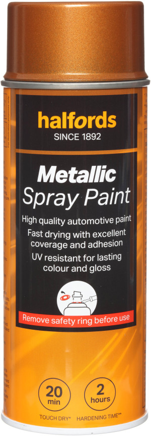 Halfords M5-020 Copper Metallic Car Spray Paint - 400ml
