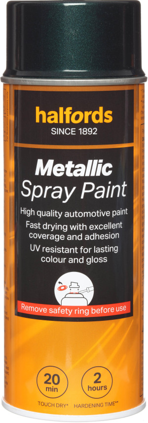 Halfords M7-020 Green Metallic Car Spray Paint - 400ml