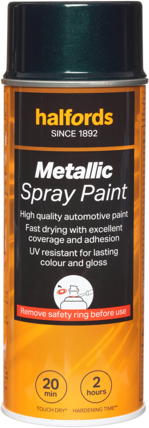 Halfords M7-040 Green Metallic Car Spray Paint - 400ml