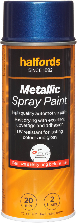 Halfords M3-390 Blue Metallic Car Spray Paint - 400ml