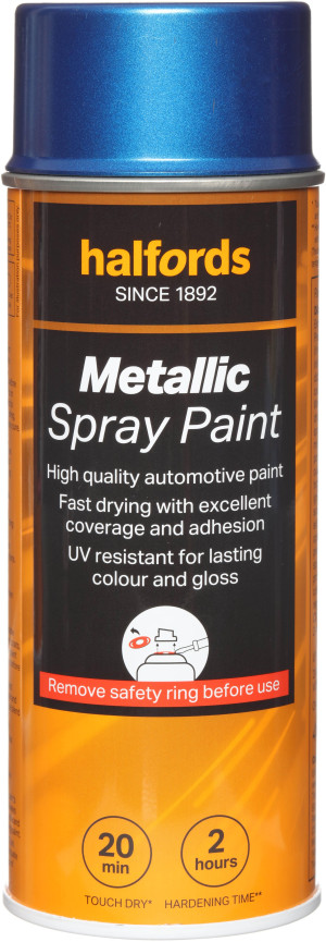 Halfords M3-480 Blue Metallic Car Spray Paint - 400ml