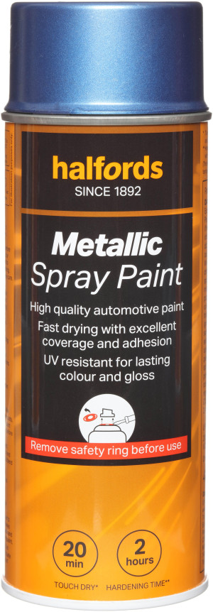 Halfords M3-450 Blue Metallic Car Spray Paint - 400ml