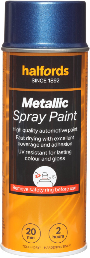 Halfords M3-430 Blue Metallic Car Spray Paint - 400ml