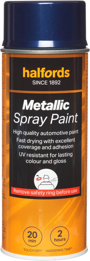 Halfords M3-200 Blue Metallic Car Spray Paint - 400ml