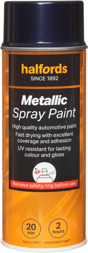 Halfords M3-140 Blue Metallic Car Spray Paint - 400ml
