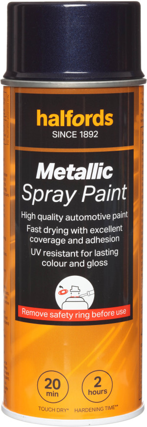 Halfords M3-080 Blue Metallic Car Spray Paint - 400ml