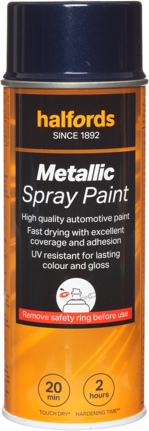 Halfords M3-120 Blue Metallic Car Spray Paint - 400ml
