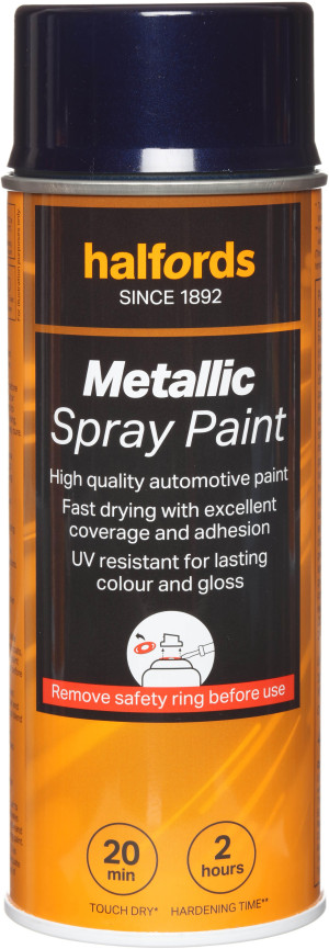 Halfords M3-100 Blue Metallic Car Spray Paint - 400ml