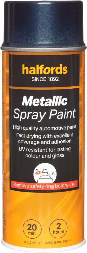 Halfords M3-330 Blue Metallic Car Spray Paint - 400ml