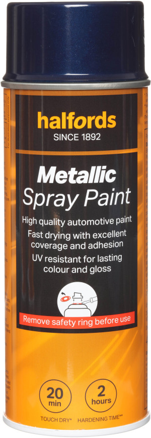 Halfords M3-160 Blue Metallic Car Spray Paint - 400ml
