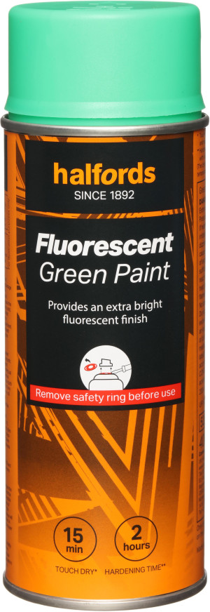 Halfords Fluorescent Paint Green 400ml