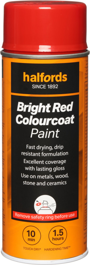 Halfords Colourcoat Ignition Red Paint 400ml
