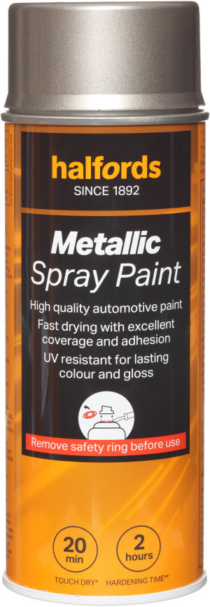 Halfords M0-290 Silver Metallic Car Spray Paint - 400ml