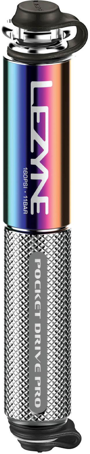 Lezyne Pocket Drive Pro HP Hand Pump, Neo Metallic/Silver