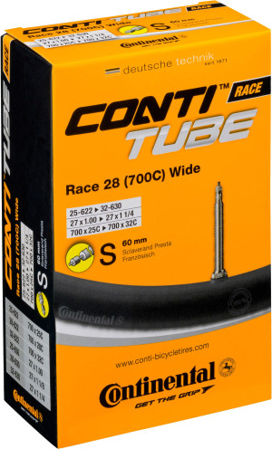 Continental Race 28 Wide 700c Presta Inner Tube, 60mm Valve