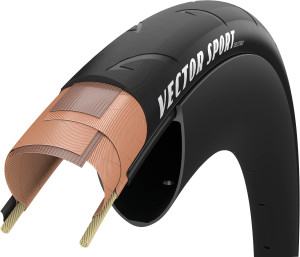 Goodyear Vector Sport Tubeless Tyre, Black 700x30c