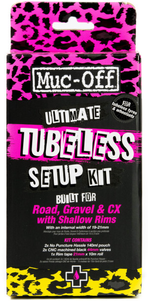 Muc-Off Ultimate Tubeless Kit, 21mm Tape/44mm Valves