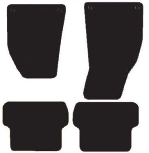 Audi A4 Graphite - Premium Mats 4 Clips (SS3074)
