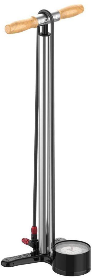 Lezyne Alloy Floor Drive 3.5 Track Pump, Silver Gloss Tall
