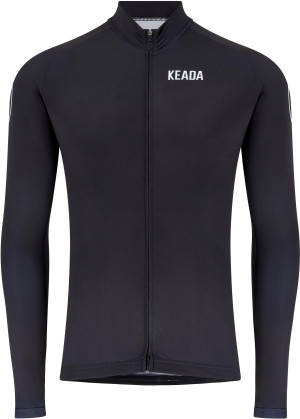 Keada Sports Women's Essential Long Sleeved Cycling Jersey, Black - Medium