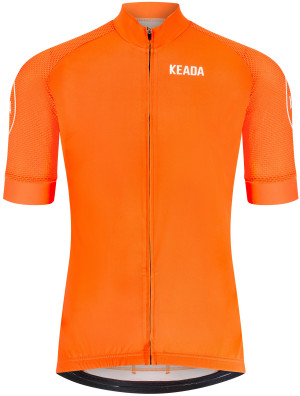 Keada Sports Women's Essential Short Sleeved Cycling Jersey, Orange - Small