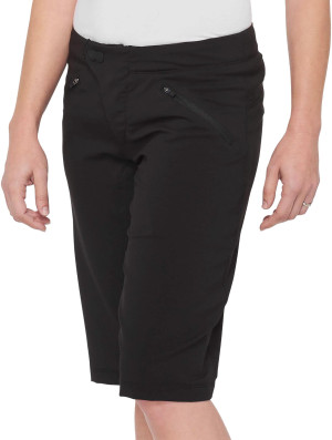 100% RIDECAMP Womens Shorts w/ Liner Black - XL