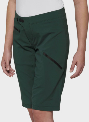100% RIDECAMP Womens Shorts Forest Green - S